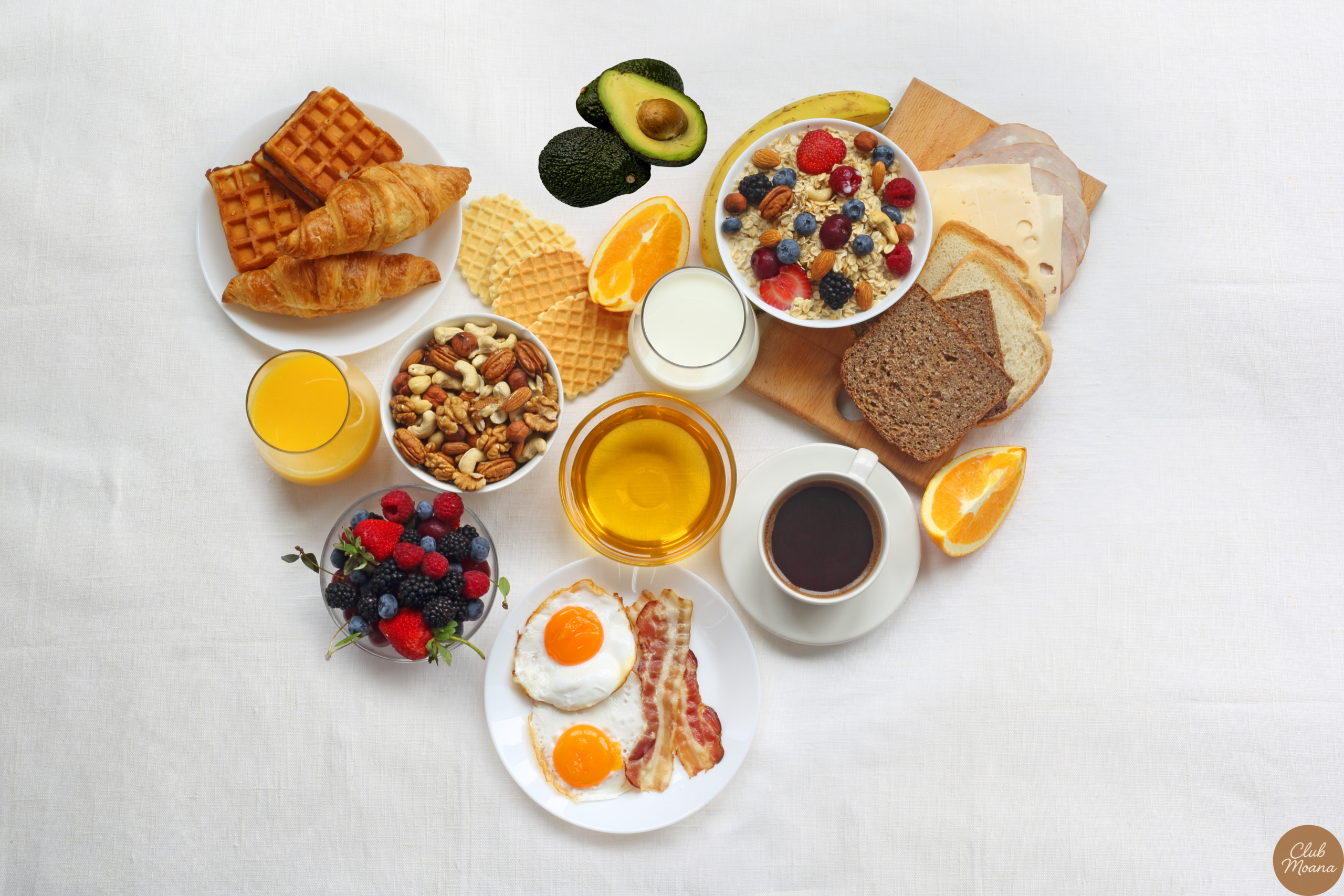 Healthy breakfast – eggs, avocado, and berries