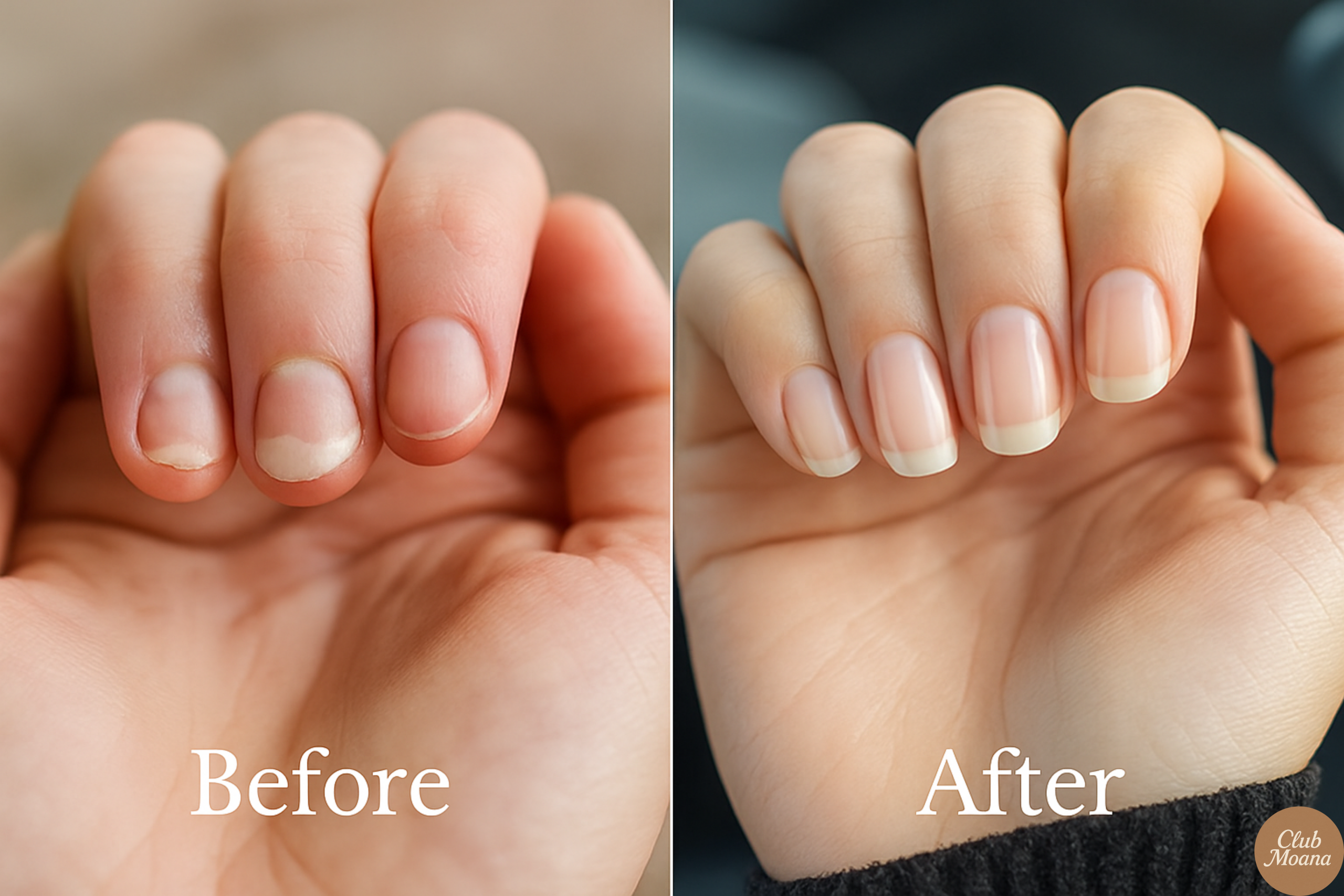 brittle vs nourished nails