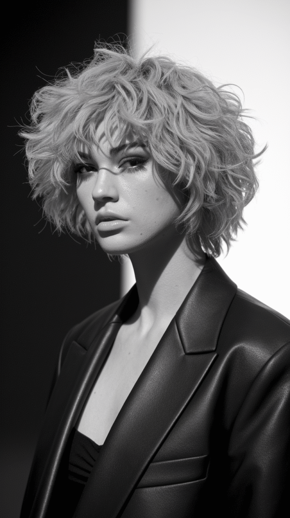 Blunt Cut Curly Style