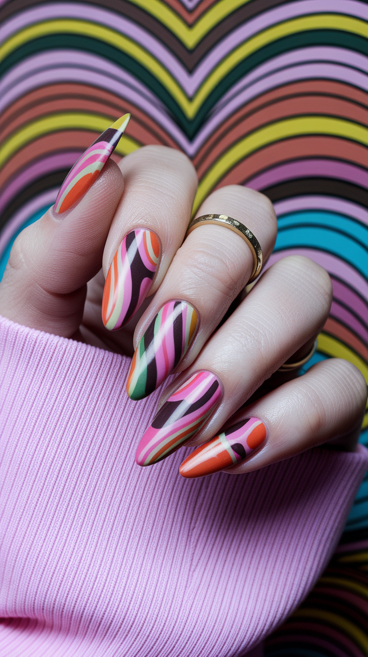 Bold Swirls That Look Like Retro Wallpaper