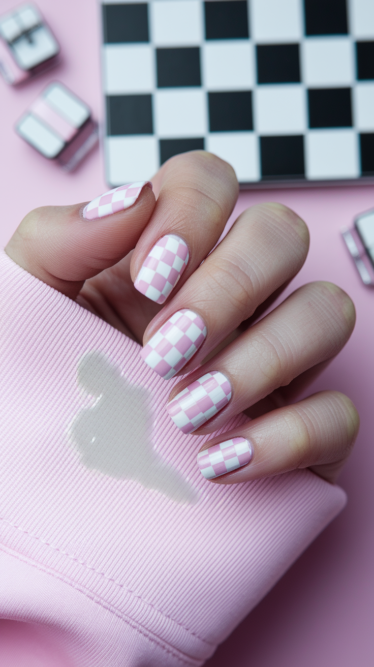 Checkerboard Nails