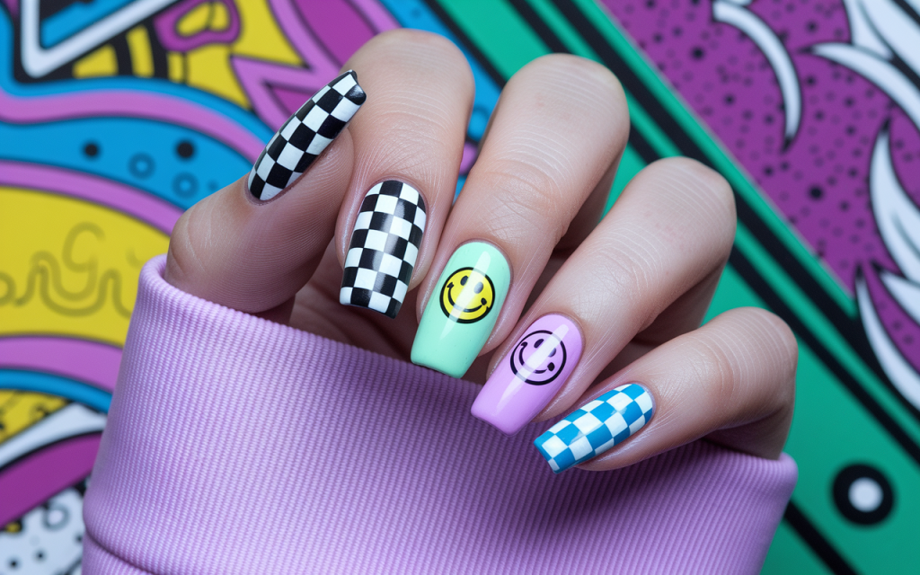Checkerboard Nails