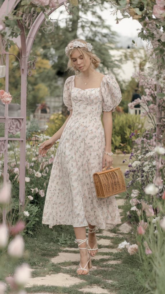 Cottagecore Midi Dress