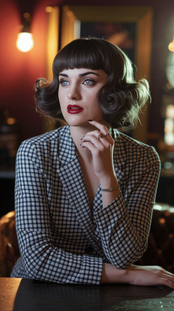 Curly Shag with Bangs