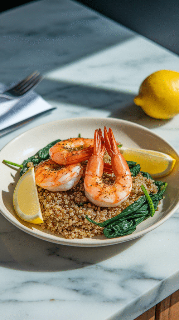 Garlic Butter Shrimp with Quinoa