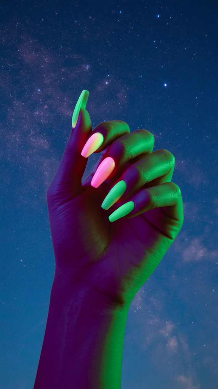 Glow-in-the-Dark Nail Art