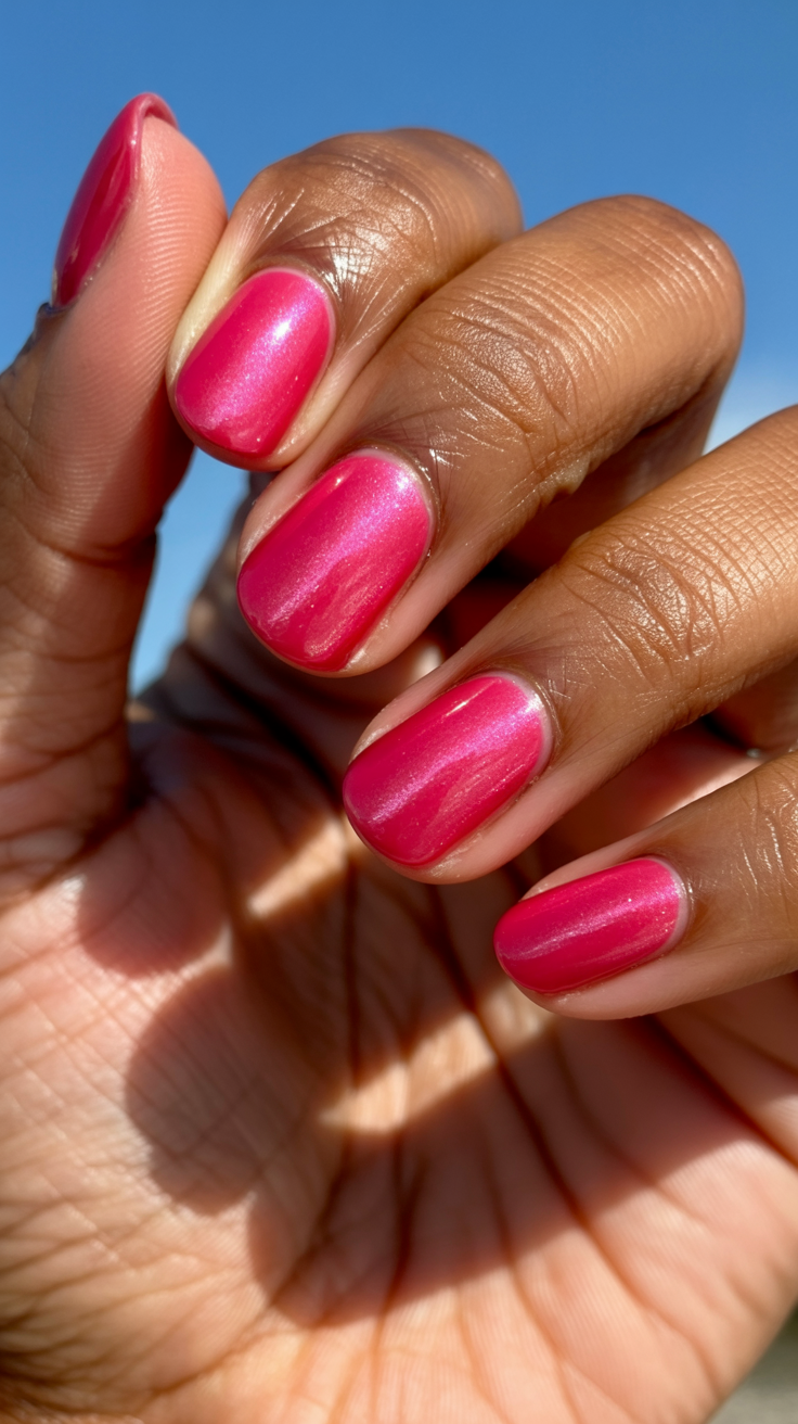 Hot Pink with Glossy Glaze