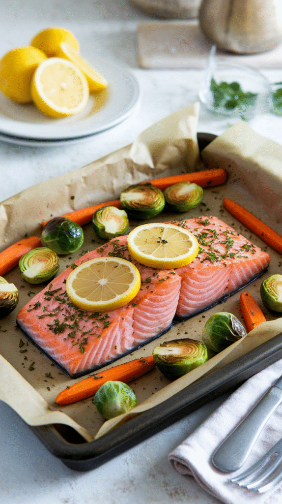 Lemon Herb Salmon with Roasted Veggies