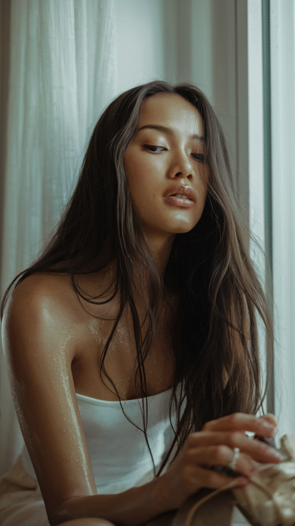 Long Layers + Subtle Face Glow