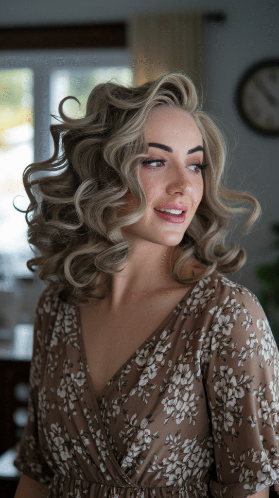 Loose Shoulder-Length Spiral Curls