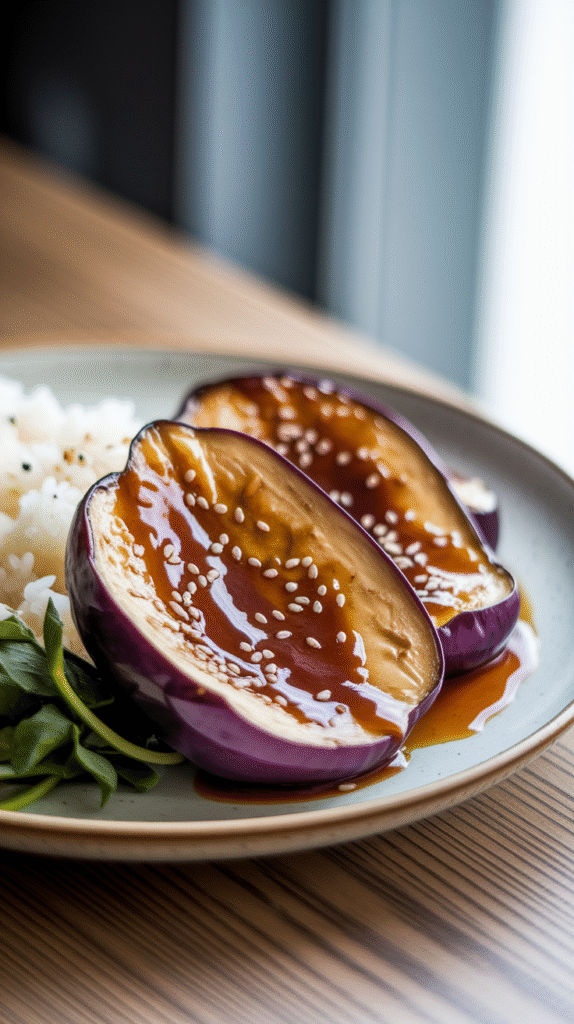 Miso-Glazed Eggplant with Sesame Seeds