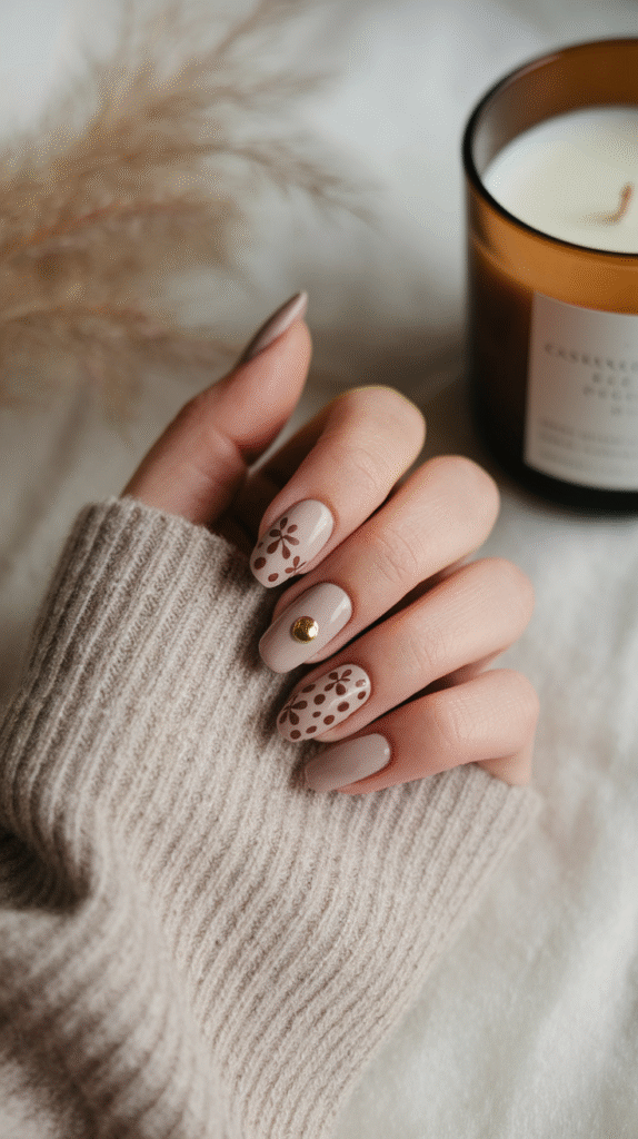 Neutral Nudes with Fall Blooms