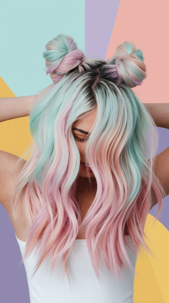 Pastel Rainbow Tips