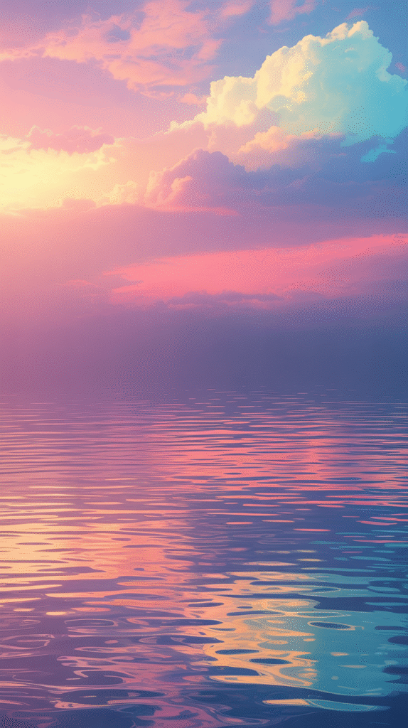 Pastel Sunset Over Water