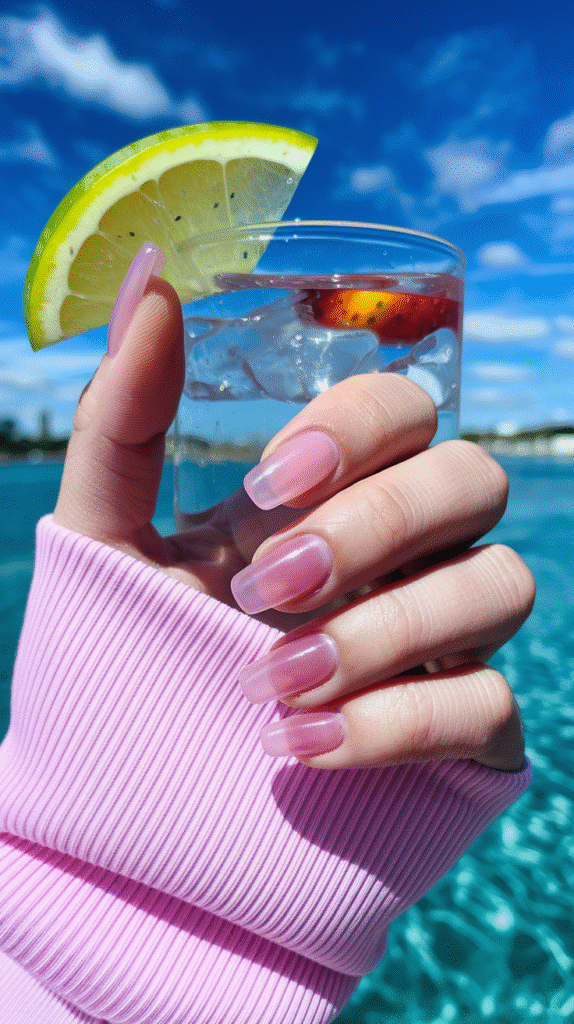 Pink Jelly Nails
