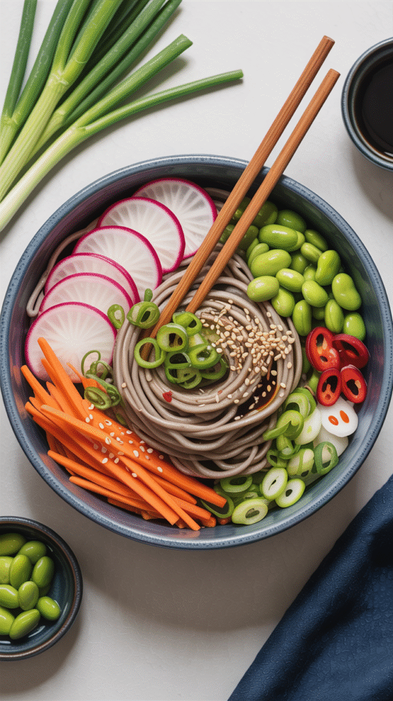 Soba Noodle Salad with Sesame-Ginger Dressing