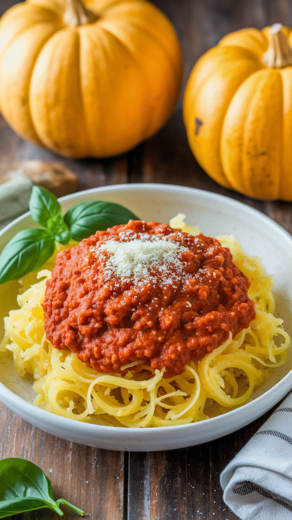 Spaghetti Squash with Meat Sauce