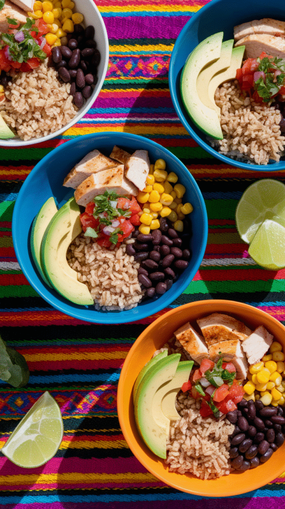 Spicy Chicken Burrito Bowls
