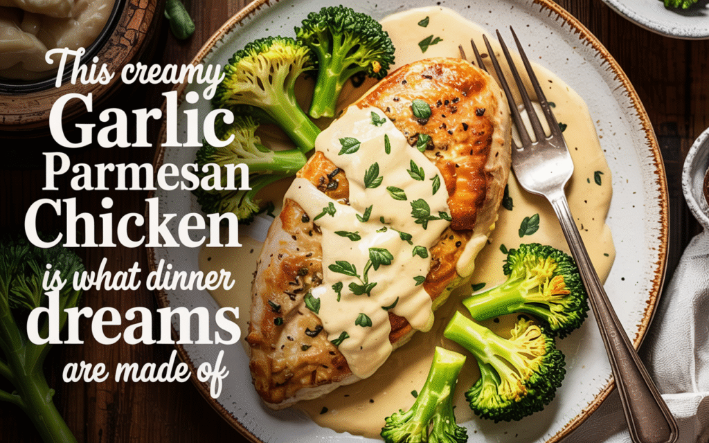 This Creamy Garlic Parmesan Chicken Is What Dinner Dreams Are Made Of