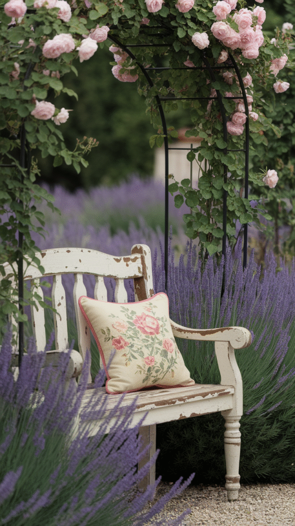 Throw in a Weathered Bench