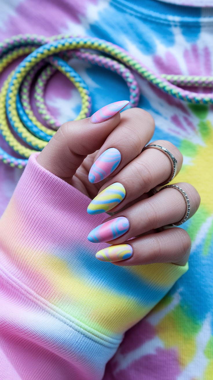 Tie-Dye Nails