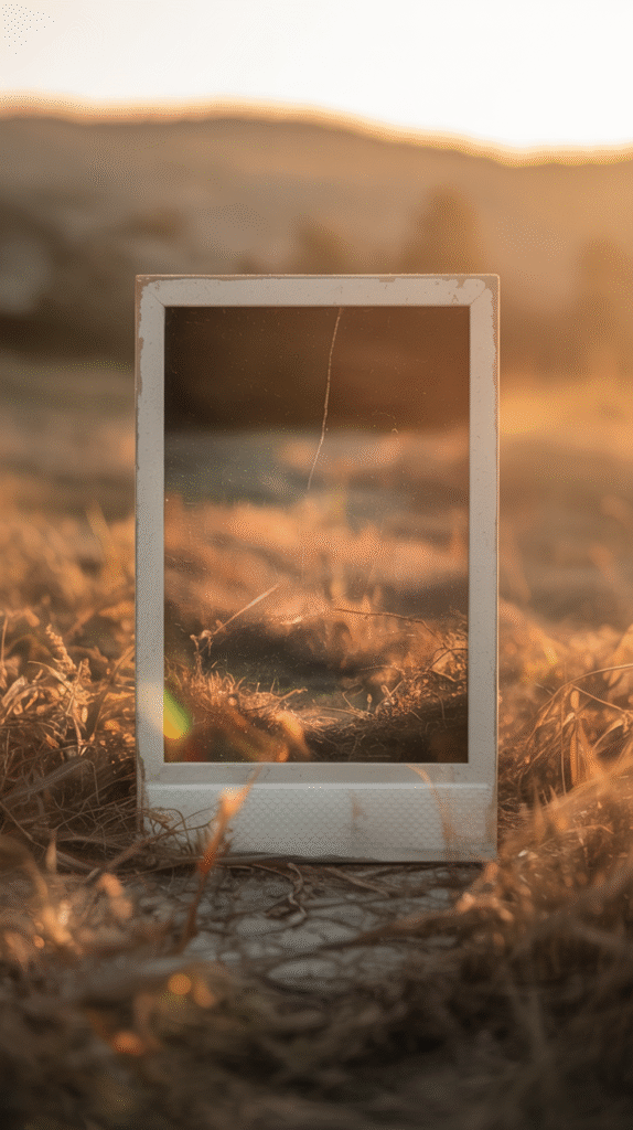 Vintage Film Frame with Grain