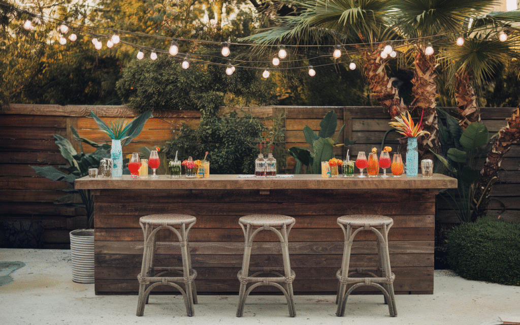 DIY a Backyard Bar or Drink Station