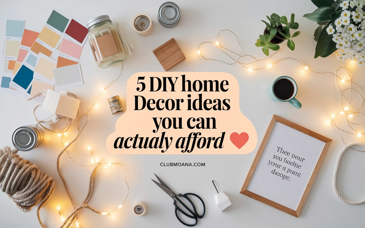 5 DIY Home Decor Ideas You Can Actually Afford