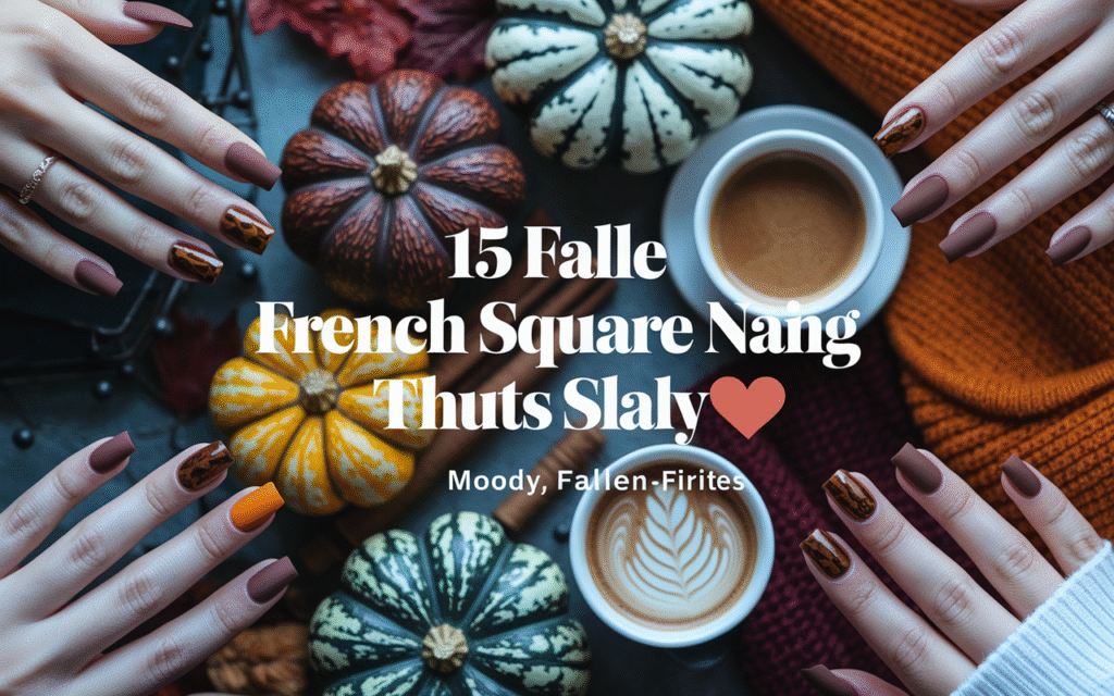 15 Gorgeous Fall French Square Nails Ideas – Nails That Speak Volumes