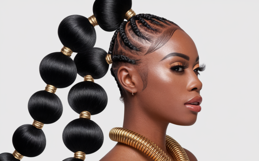 Bubble Braided Ponytail