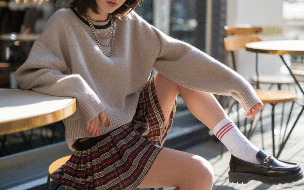 Tennis Skirt + Oversized Sweater – Clueless Core, But Modern