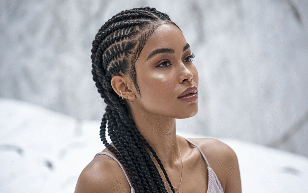 Cornrow to Ponytail Combo