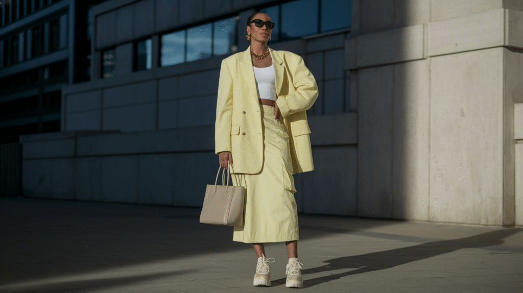 The Soft Power Blazer + Cargo Skirt Combo