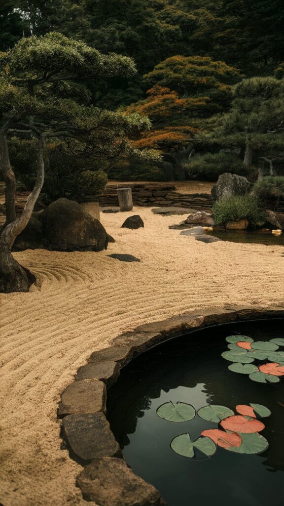Japanese Zen Gardens or Koi Ponds
