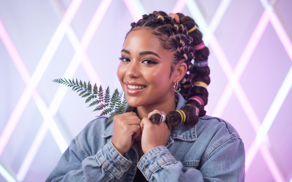 Bubble Braided Ponytail
