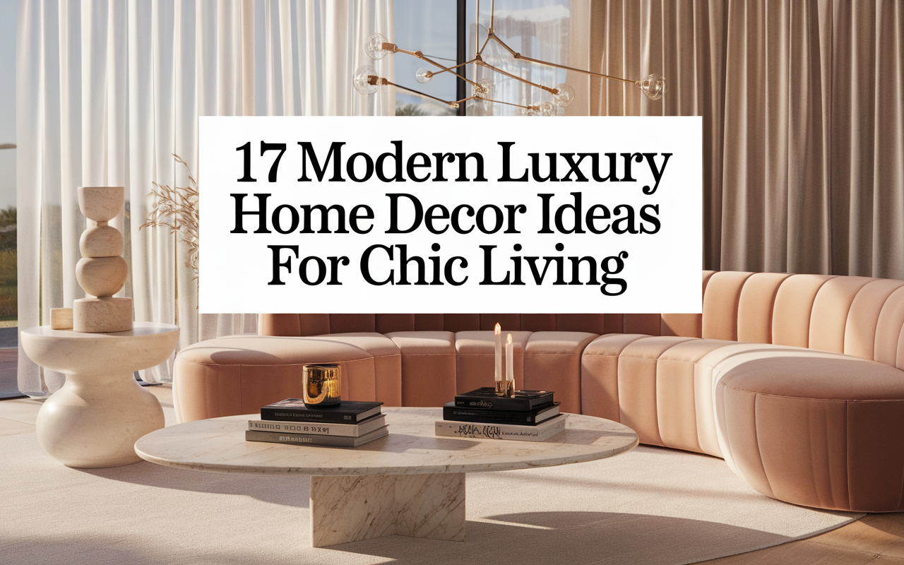 17 Modern Luxury Home Decor Ideas for Chic Living