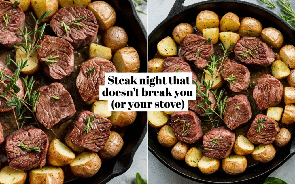 Garlic Butter Steak Bites with Potatoes – Fancy Without the Fuss