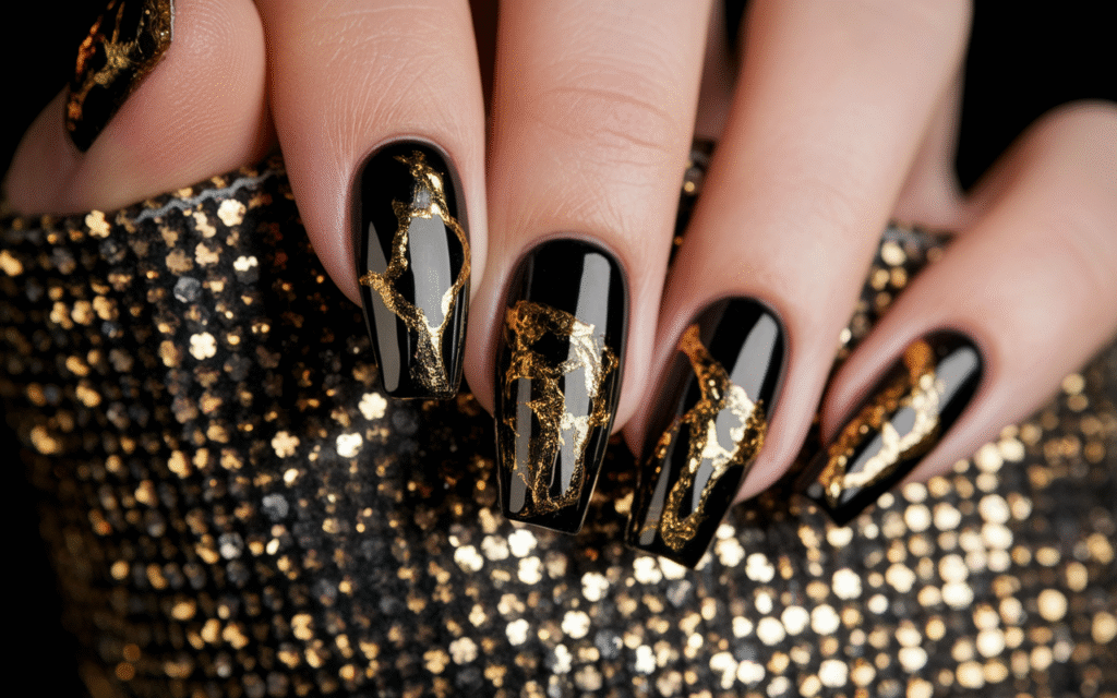 Black & Gold Foil – Prom Royalty Vibes