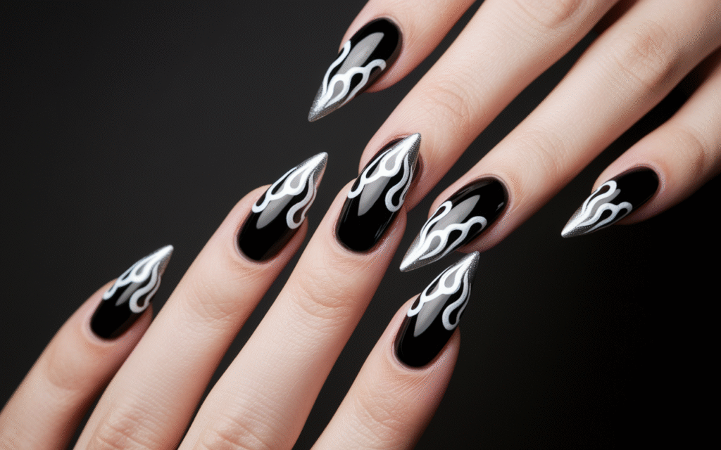Black Flames – Hot Girl Nails, Literally