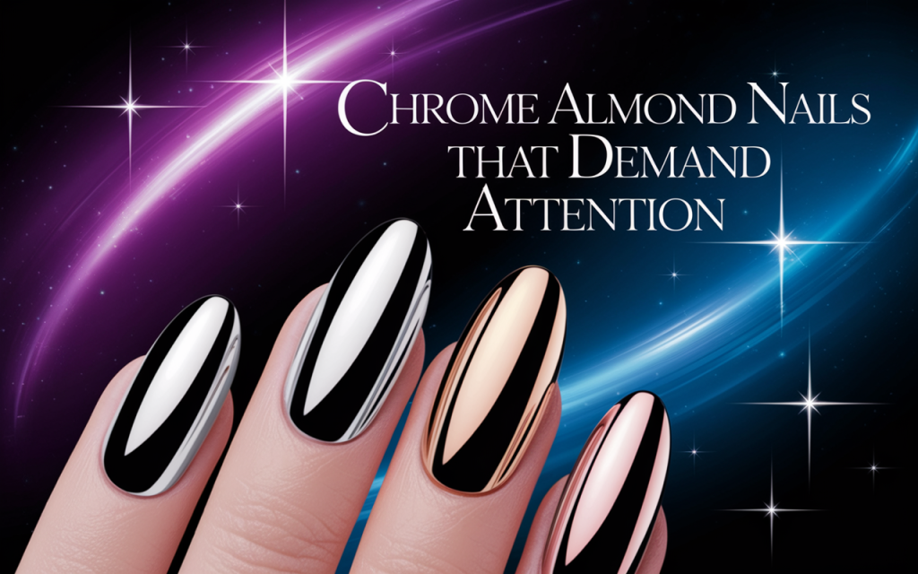 Chrome Almond Nails