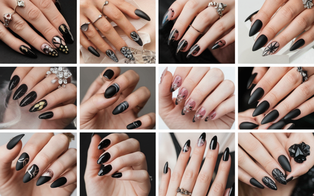 15 Black Prom Nail Ideas That Slay Harder Than Your Dress