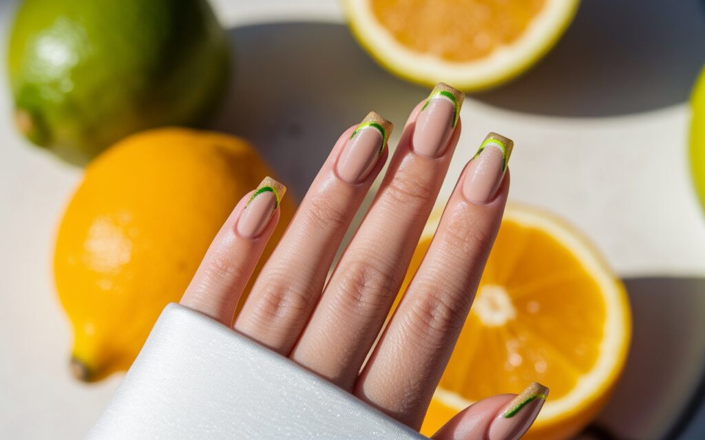 Citrus Slice French Tips