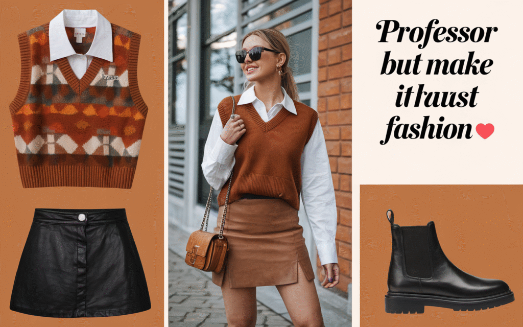 Sweater Vest Layered Look