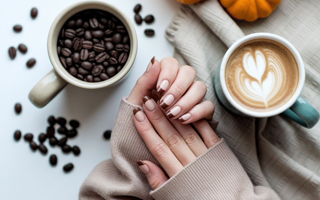 Mocha Melt French Tips