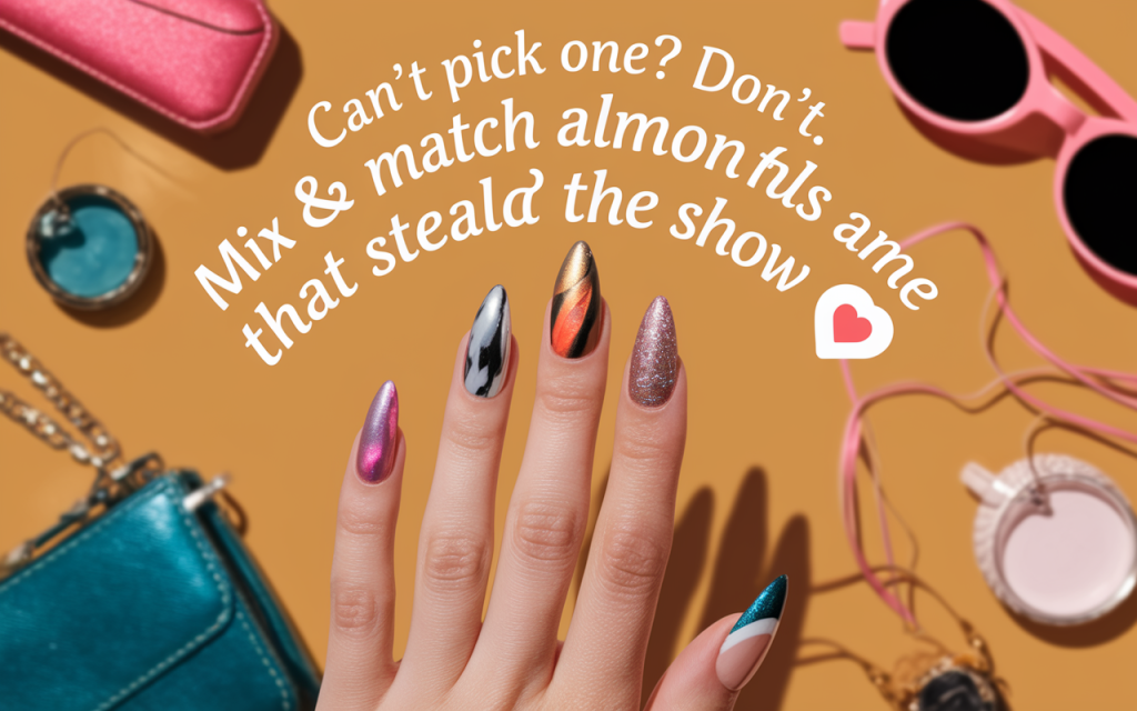 Mix-and-Match Almond Nails