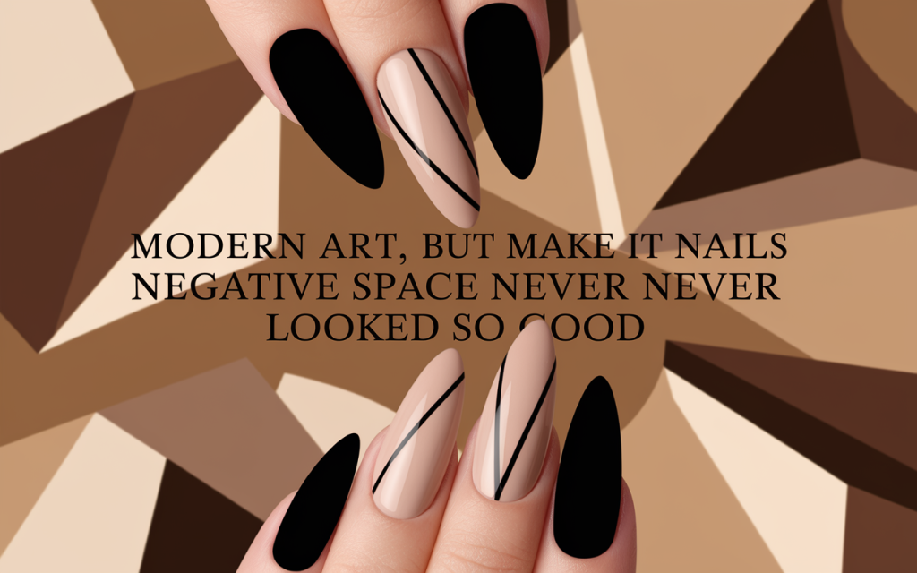 Negative Space Almond Nails