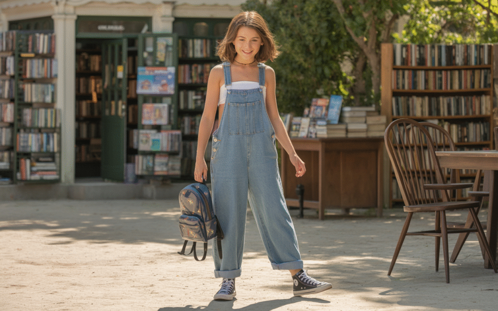 Overalls + Crop Top