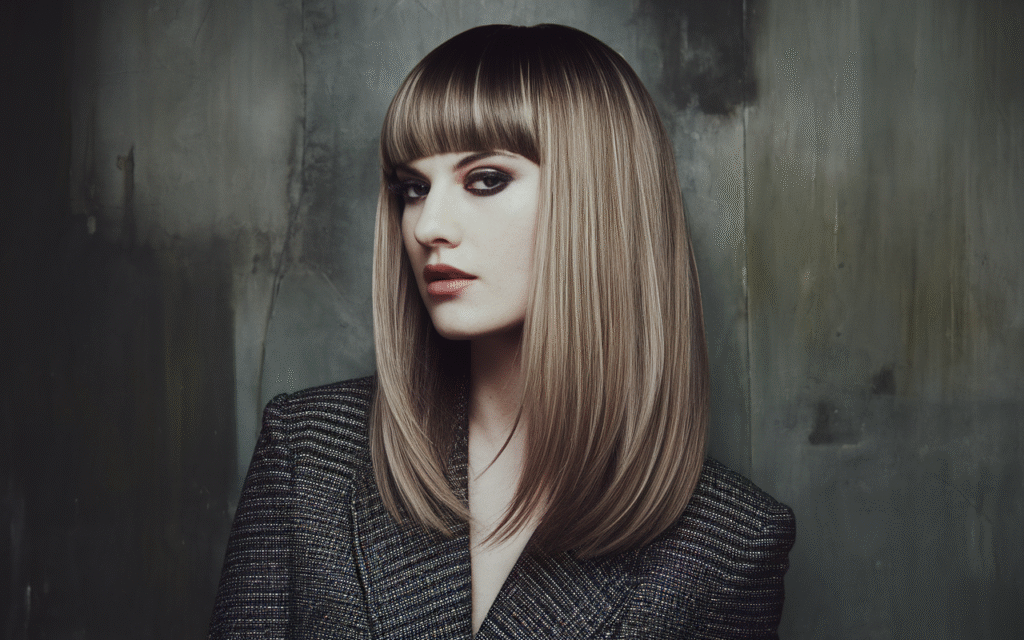 Shag with Blunt Bangs