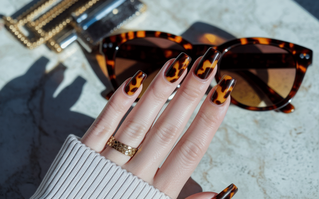Tortoiseshell French Tips
