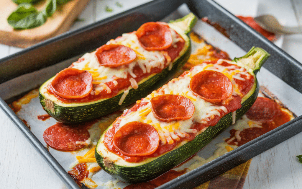 Zucchini Pizza Boats (For the Veggie-Skeptical)